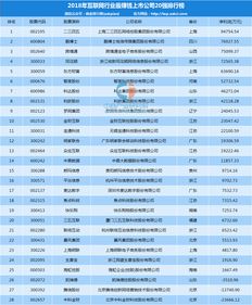 2018年A股互聯(lián)網(wǎng)上市公司賺錢能力TOP20 軟件服務(wù)行業(yè)盤點